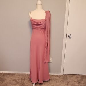 Elegant Pink Evening Gown